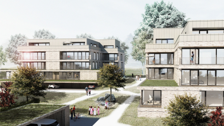 Visualisering af etagebyggeri i Hadsten
