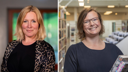 To nye afdelingsledere på bibliotekerne i Hadsten og Hammel.