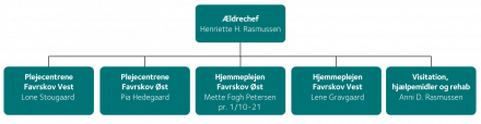 Organisationsdiagram viser ældreområdets organisering