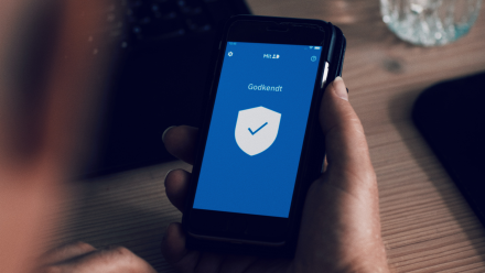 MitID-logo på mobiltelefonen