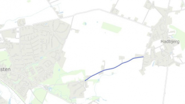 kort over cykelsti