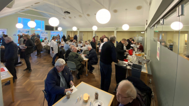 Borgere deltager i lungedagen i Favrskov Sundhedscenter i Hadsten.