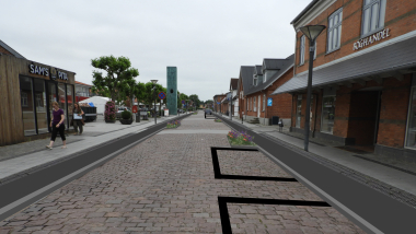 Visualisering af indretning af gade