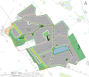 kort over solcelleområde
