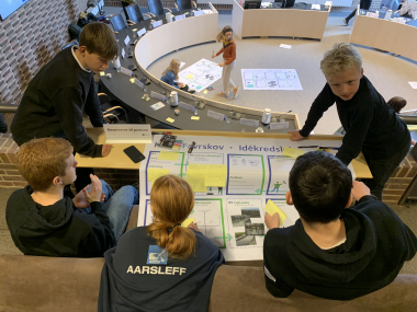 Elever arbejder med klima
