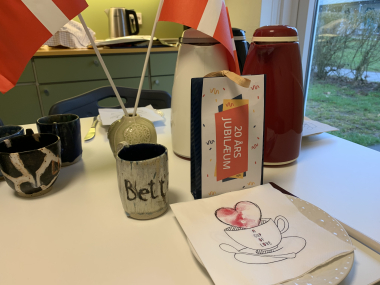 Jubilæumsopdækning for Bettina hos den kommunale tandpleje