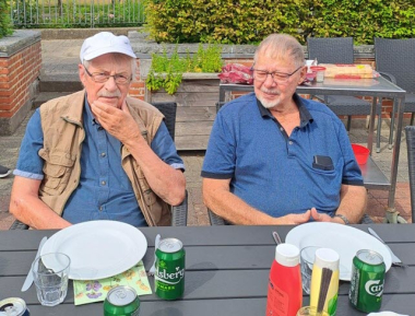Finn Priergård Møller og Kaj Hestbæk i Sundhedscentret i Hadsten