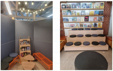 5. A fra Hadbjerg Skole har også deltaget i læseprojektet og indrettet hyggekroge på biblioteket