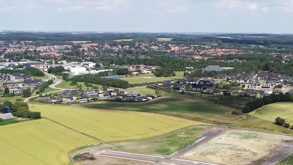dronefoto fra Hammel