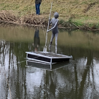 Skulptur i vand i Hammel