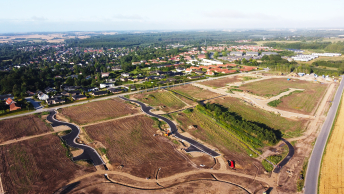 Luftfoto af nyt boligområde