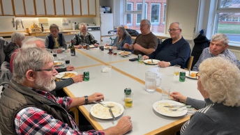 Torsdagsspisegruppe i Sundhedscentret i Hadsten