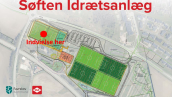 Oversigtsbillede af det kommende Søften Idrætsanlæg