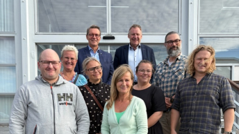 Gruppeformænd fra Favrskov Byråd i forbindelse med budget 2027-30