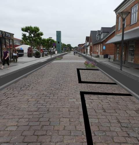 Visualisering af indretning af gade