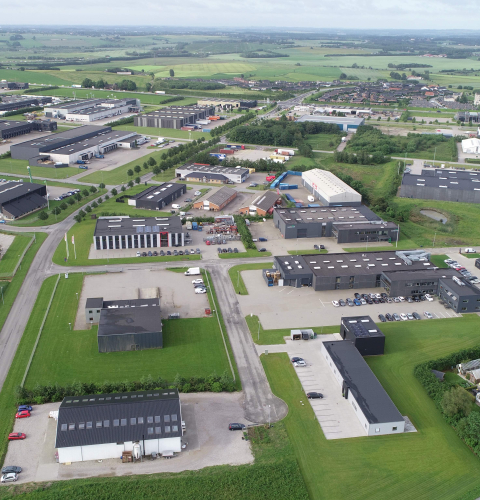 Drone over Søften Erhverv