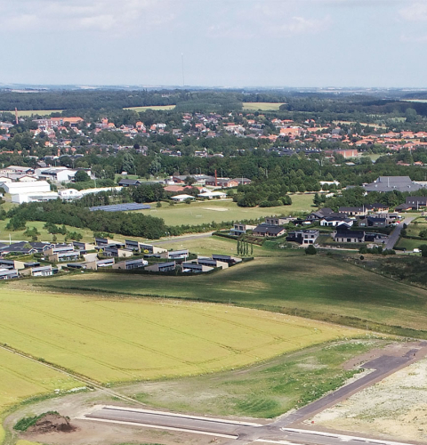 Dronefoto af Hammel