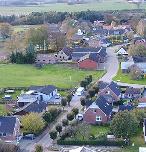 Dronefoto over Sall